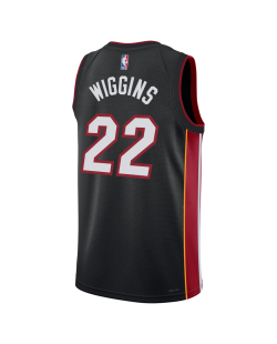 Andrew Wiggins #22 Miami Heat Schwarzes Icon-Trikot