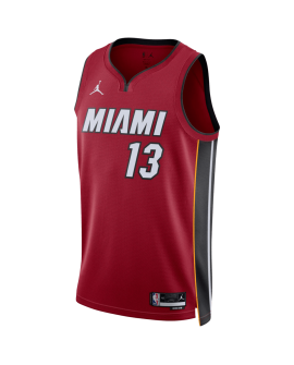 Bam Adebayo #13 Miami Heat Red Statement-Trikot
