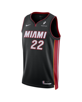 Andrew Wiggins #22 Miami Heat Schwarzes Icon-Trikot