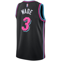 Dwyane Wade #3 Miami Heat Schwarzes Vice Nights-Trikot