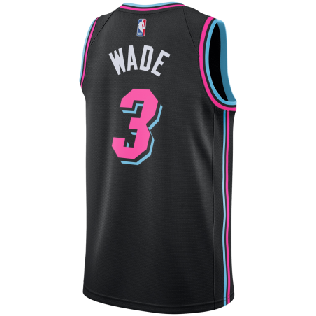 Dwyane Wade #3 Miami Heat Schwarzes Vice Nights-Trikot