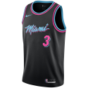 Dwyane Wade #3 Miami Heat Schwarzes Vice Nights-Trikot
