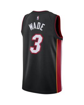 Dwyane Wade #3 Miami Heat Schwarzes Icon-Trikot