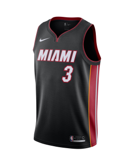 Dwyane Wade #3 Miami Heat Schwarzes Icon-Trikot