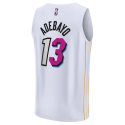 Bam Adebayo #13 Miami Heat Weißes Mashup-Trikot