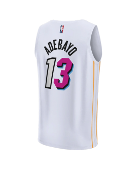 Bam Adebayo #13 Miami Heat Weißes Mashup-Trikot