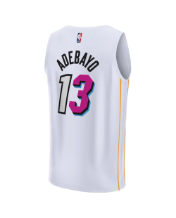 Bam Adebayo #13 Miami Heat Weißes Mashup-Trikot