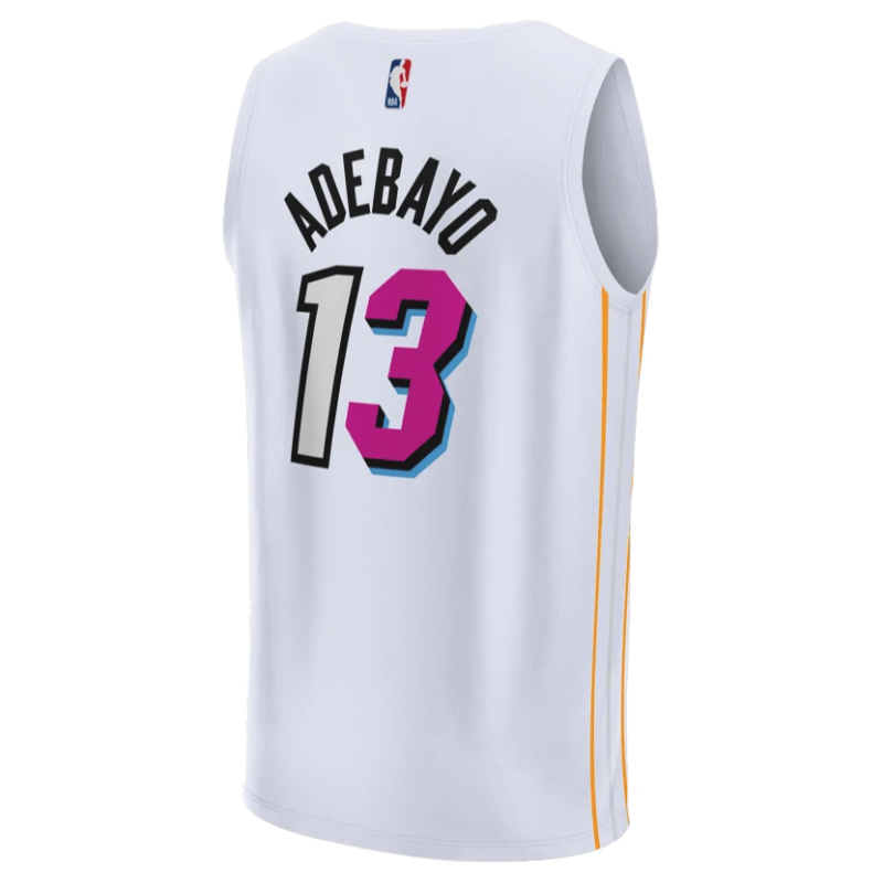 Bam Adebayo #13 Miami Heat Weißes Mashup-Trikot