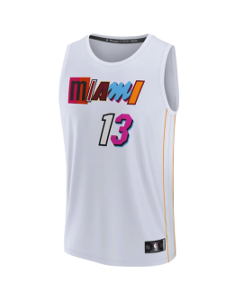 Bam Adebayo #13 Miami Heat Weißes Mashup-Trikot