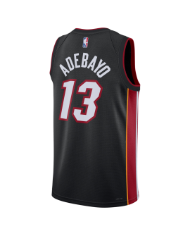 Bam Adebayo #13 Miami Heat Schwarzes Icon-Trikot