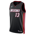 Bam Adebayo #13 Miami Heat Schwarzes Icon-Trikot