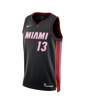 Bam Adebayo #13 Miami Heat Schwarzes Icon-Trikot
