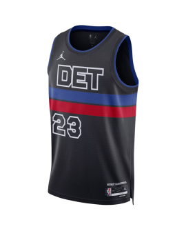 Jaden Ivey #23 Detroit Pistons Schwarzes Statement-Trikot