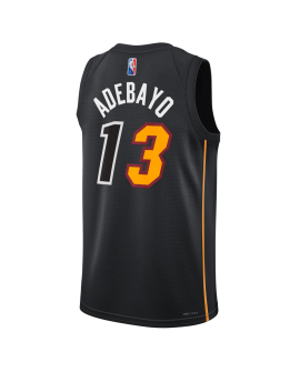 Bam Adebayo #13 Miami Heat Schwarzes Mashup-Trikot