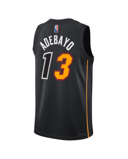 Bam Adebayo #13 Miami Heat Schwarzes Mashup-Trikot