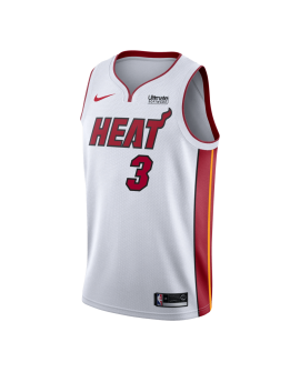 Dwyane Wade #3 Miami Heat Weiß Association-Trikot