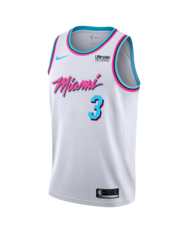 Dwyane Wade #3 Miami Heat Weißes City Edition-Trikot