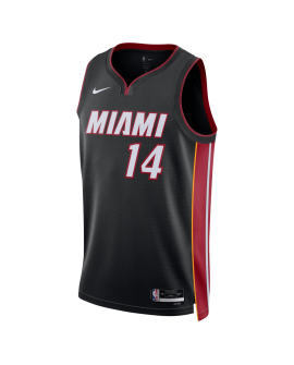 Tyler Herro #14 Miami Heat Schwarzes Icon-Trikot
