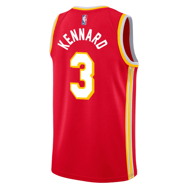 Luke Kennard #3 Atlanta Hawks Rotes Icon-Trikot