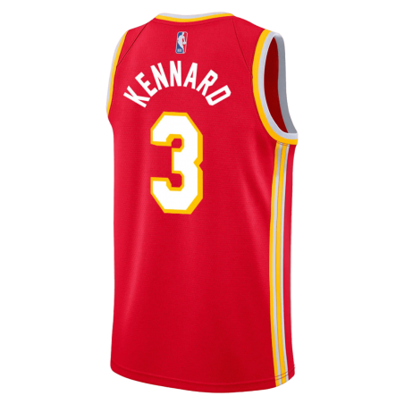 Luke Kennard #3 Atlanta Hawks Rotes Icon-Trikot