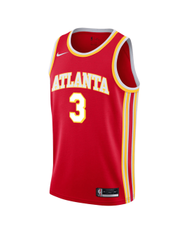Luke Kennard #3 Atlanta Hawks Rotes Icon-Trikot