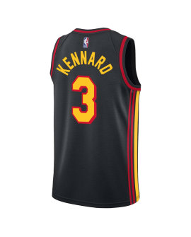 Luke Kennard #3 Atlanta Hawks Schwarzes Statement-Trikot