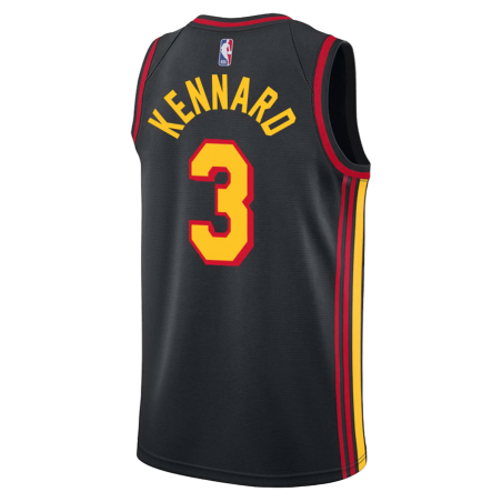Luke Kennard #3 Atlanta Hawks Schwarzes Statement-Trikot