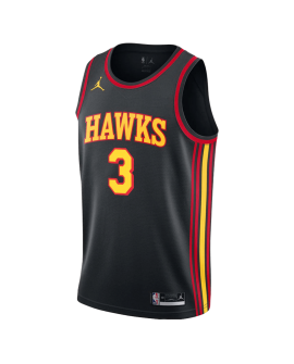 Luke Kennard #3 Atlanta Hawks Schwarzes Statement-Trikot