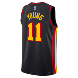 Schwarzes Statement-Trikot der Trae Young #11 Atlanta Hawks