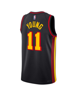 Schwarzes Statement-Trikot der Trae Young #11 Atlanta Hawks