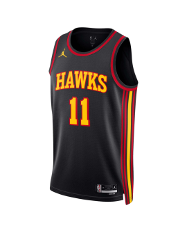 Schwarzes Statement-Trikot der Trae Young #11 Atlanta Hawks