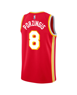 Kristaps Porziņģis #8 Atlanta Hawks Red Icon Trikot