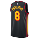 Kristaps Porziņģis #8 Schwarzes Statement-Trikot der Atlanta Hawks