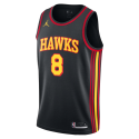 Kristaps Porziņģis #8 Schwarzes Statement-Trikot der Atlanta Hawks