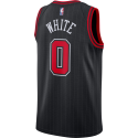 Coby Weiß #0 Chicago Bulls Schwarzes Statement-Trikot