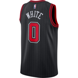 Coby Weiß #0 Chicago Bulls Schwarzes Statement-Trikot