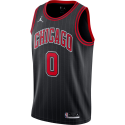 Coby Weiß #0 Chicago Bulls Schwarzes Statement-Trikot