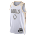Coby Weiß #0 Chicago Bulls Weißes City Edition-Trikot