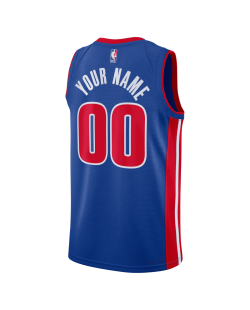 Personalisiertes Detroit Pistons Blue Icon Trikot