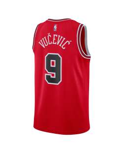 Nikola Vučević #9 Chicago Bulls Red Icon Trikot