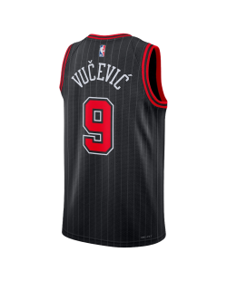 Nikola Vučević #9 Chicago Bulls Schwarzes Statement-Trikot