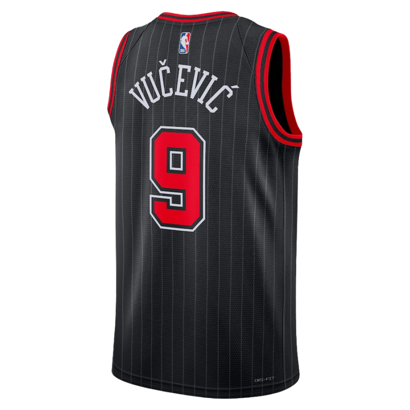 Nikola Vučević #9 Chicago Bulls Schwarzes Statement-Trikot