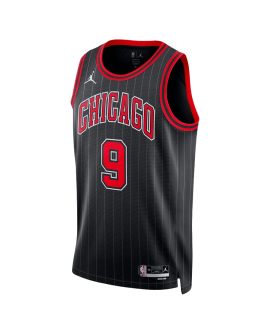 Nikola Vučević #9 Chicago Bulls Schwarzes Statement-Trikot