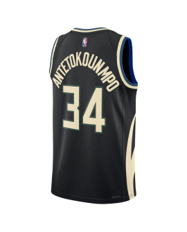 Giannis Antetokounmpo #34 Milwaukee Bucks Schwarzes Statement-Trikot