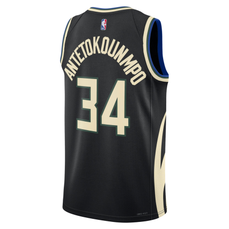 Giannis Antetokounmpo #34 Milwaukee Bucks Schwarzes Statement-Trikot