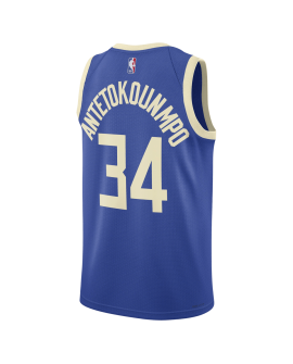 Giannis Antetokounmpo #34 Milwaukee Bucks Royal City Edition-Trikot