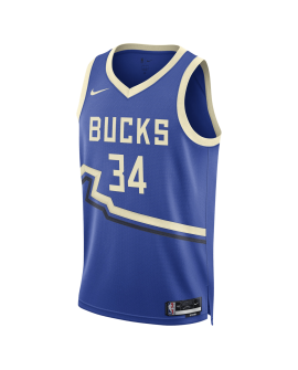 Giannis Antetokounmpo #34 Milwaukee Bucks Royal City Edition-Trikot