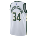 Giannis Antetokounmpo #34 Milwaukee Bucks Weiß Association Trikot