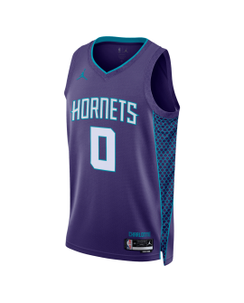 Miles Bridges #0 Charlotte Hornets Lila Statement-Trikot
