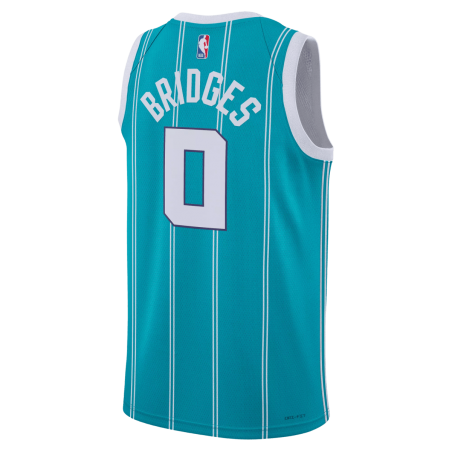 Miles Bridges #0 Charlotte Hornets Blaugrünes Icon-Trikot